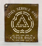 Early Brass Cities Service Lubester Stencil