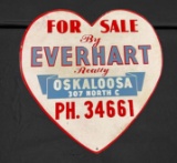 Heart Shaped Everhart Real Estate Sign