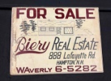 Masonite Biery Real Estate Sign w/ Home