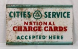 Cities Service National Charge Cards Sign