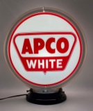 APCO White Gasoline Pump Globe