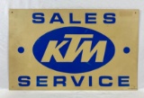 KTM Motorcycle Sales & Service Sign