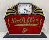 1994 Dr Pepper Reproduction Reverse Painted Glass Clock