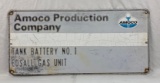 Amoco Tank Battery Metal Sign