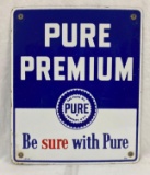 1954 Pure Premium Porcelain Pump Sign