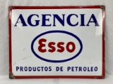Esso Agencia Porcelain Sign