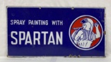 Graphic Porcelain Spartan Spray Paint Sign