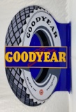 New Goodyear Porcelain Flange Sign