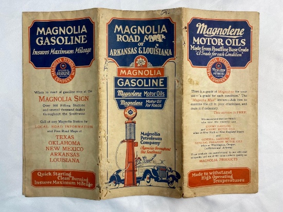 1920's Magnolia AR/LA Road Map