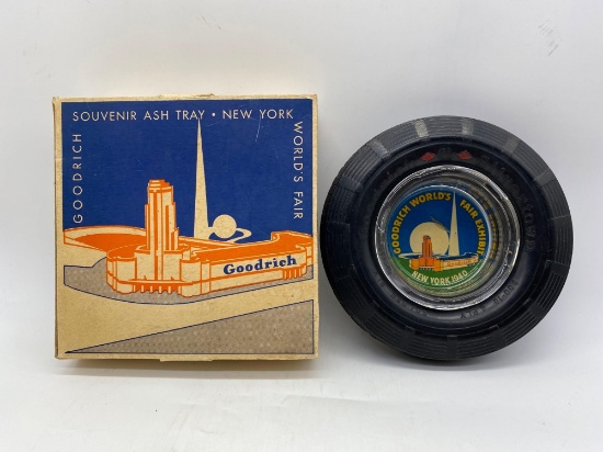 1940 New York World's Fair Goodrich Tire Ashtray w/Box