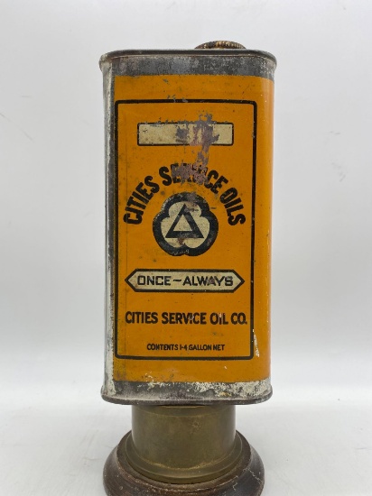 Early Cities Service Oils 1/4th Gallon Can