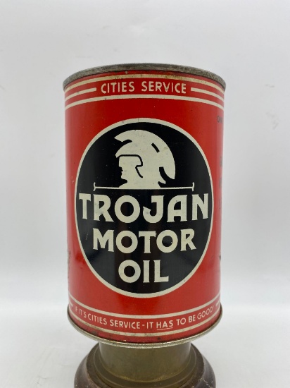 1930's Cities Service Trojan Quart Oil Can
