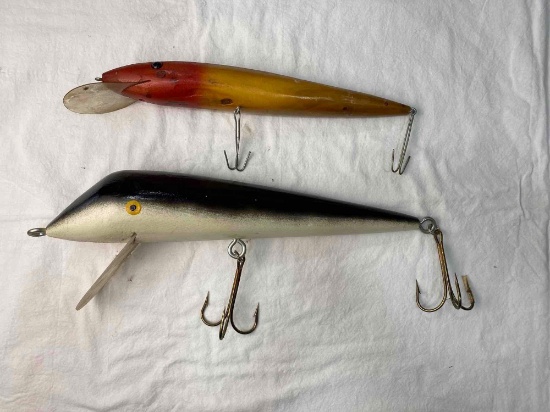 (2) Vintage Wood Minnesota Made Lures