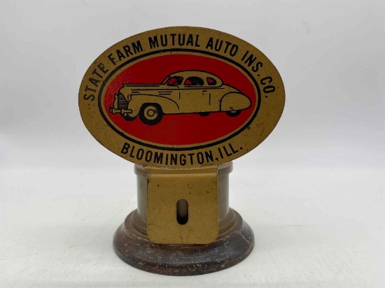 1930's State Farm Insurance License Plate Attachment