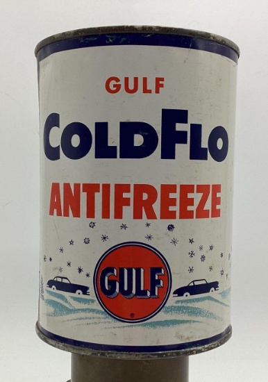 Gulf Cold Flo Antifreeze Quart Can w/ Automobiles