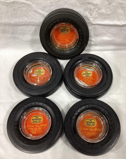 (5) General Tire Ashtrays
