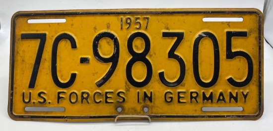 1957 U.S. Forces In Germany License Plate