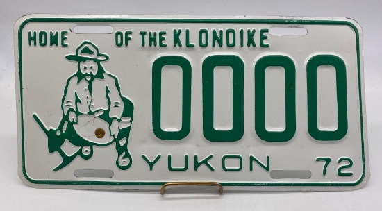 1972 Yukon Sample License Plate
