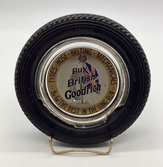 "Buy British" B.F. Goodrich Tire Ashtray w/ Union Jack