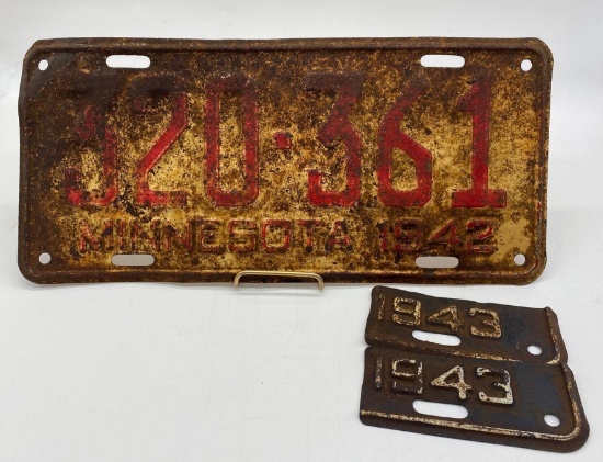 1942/43 Minnesota License Plate