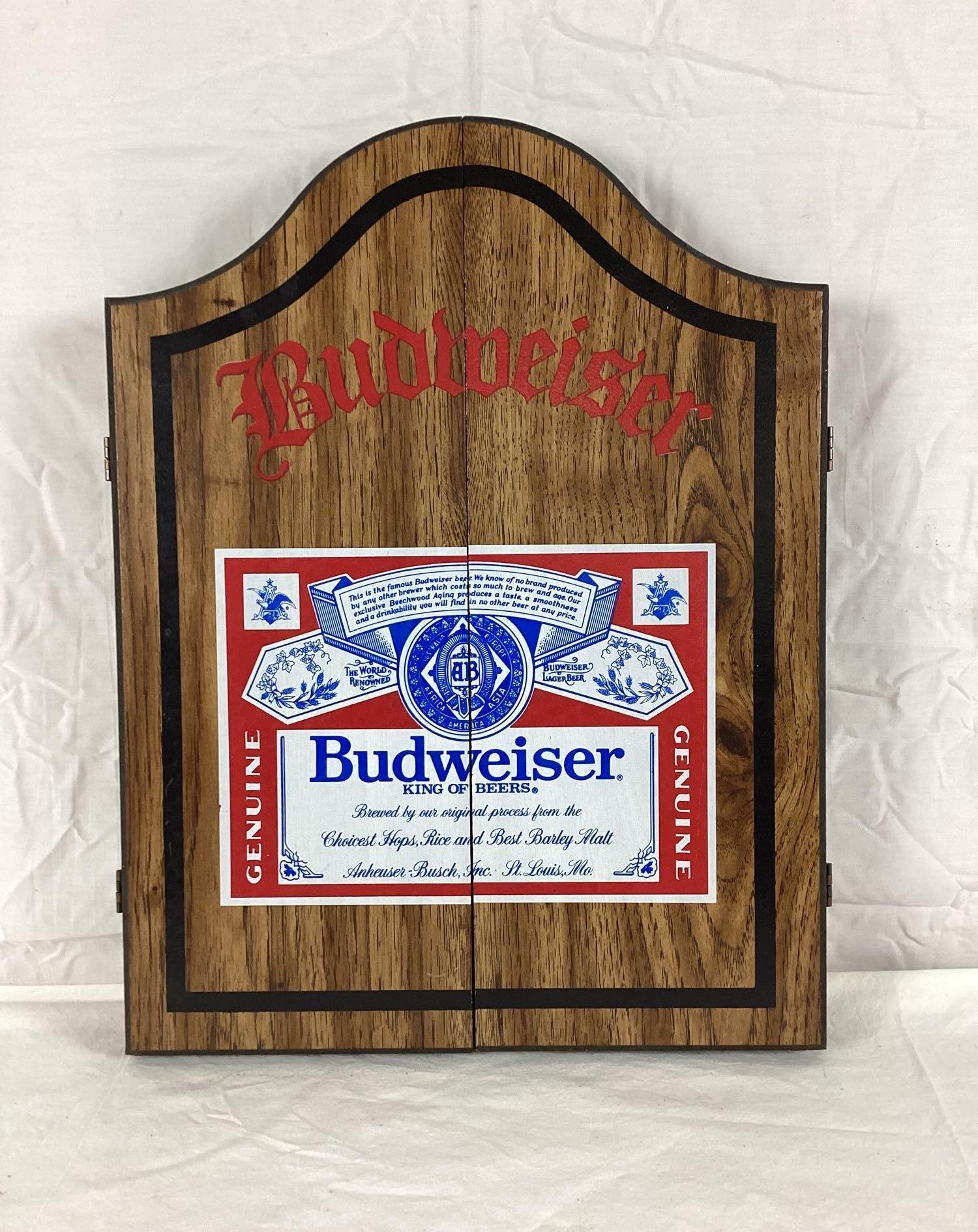 Budweiser Dart Board w/ Darts and Board Proxibid