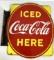 Porcelain Coca-Cola Flange Sign