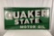 Quaker State Motor Oil Metal Sign w/ Reflective Paint