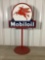Mobil Keyhole Curb Sign W/ Socony Base