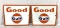 (2) Good Gulf Porcelain Gas Pump Signs