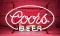 Small Coors Beer Pink & White Oval Beer Neon