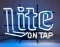 Lite Beer On Tap Neon Sign