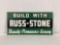 Build With Russ Stone Masonite Sign