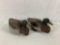 (2) Ken Harris Carved Wood Duck Decoys Woodville, NY