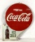 1953 Coca-Cola Flange Sign w/ Button & Bottle