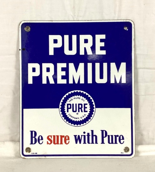 Pure Pep Porcelain Gas Pump Sign