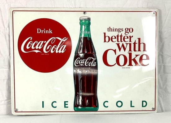 Drink Coca-Cola/Things Go Better w/ Coke Bottle Sign