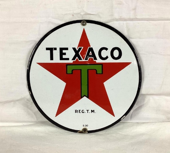 Porcelain Texaco Oil Pump Sign