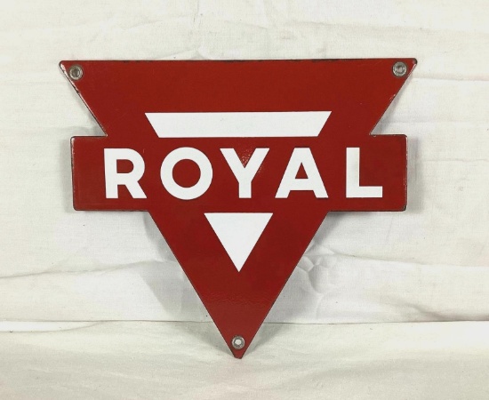 Porcelain Conoco "Royal" Gasoline Pump Sign