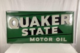 Quaker State Motor Oil Metal Sign w/ Reflective Paint