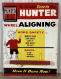 1962 Hunter Auto Alignment Sign w/ Great Graphics