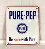 Pure Pep Porcelain Gas Pump Sign