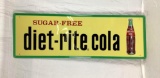 Sugar-Free Diet-Rite Metal Sign w/ Bottle