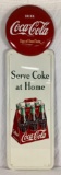 Serve Coca-Cola at Home Pilaster Sign w/ Six Pack