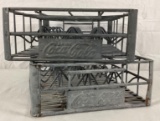 (2) Early Metal Wire Dink Coca-Cola 24 Bottle Carrier