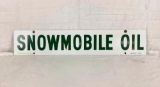 1968 Quaker State Snowmobile Oil Double Sided Porcelain Sign