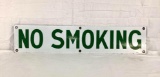 Green No Smoking Porcelain Sign