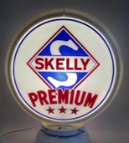 Skelly 3 Star Premium Gasoline Pump Globe
