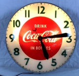 Drink Coca-Cola In Bottles Lighted Clock