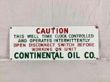 Conoco Oilwell Caution Porcelain Sign