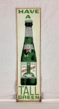 Tall Green Special Export Beer Sign w/ Bottle Wisconsin